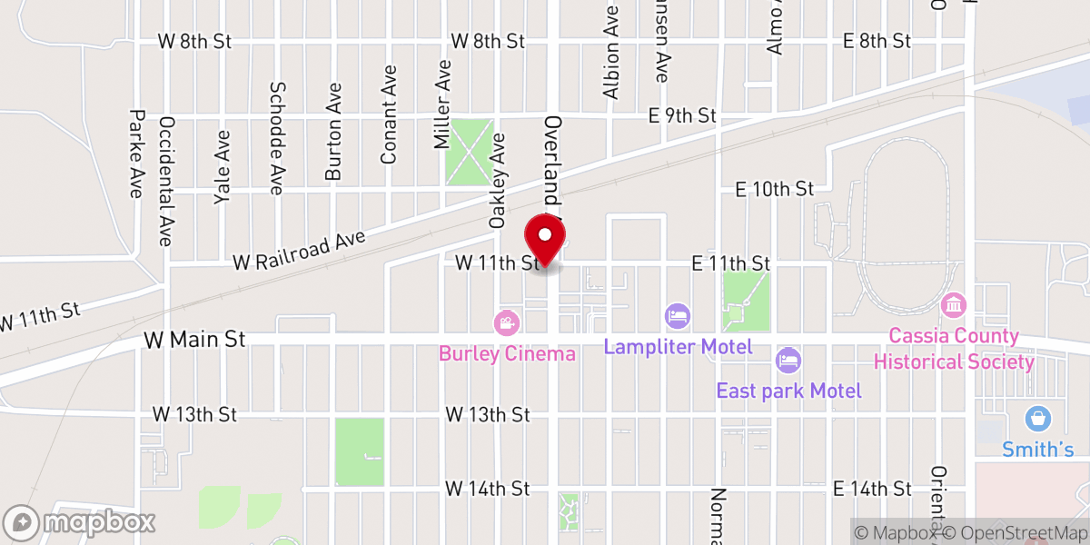 Map showing location of Calvary Chapel Burley