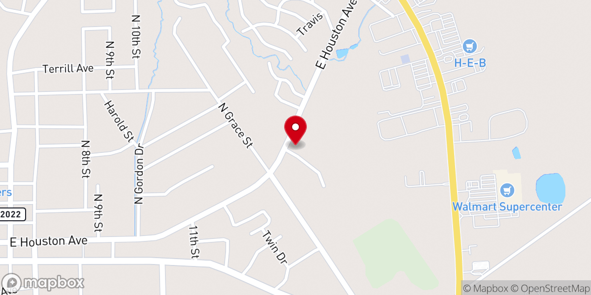 Map showing location of All Saints' Episcopal Church