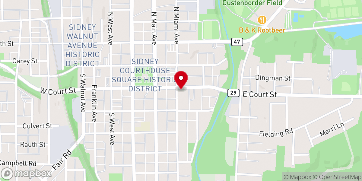 Map showing location of Open Heart Church