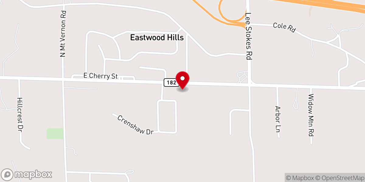 Map showing location of State Line Baptist Church