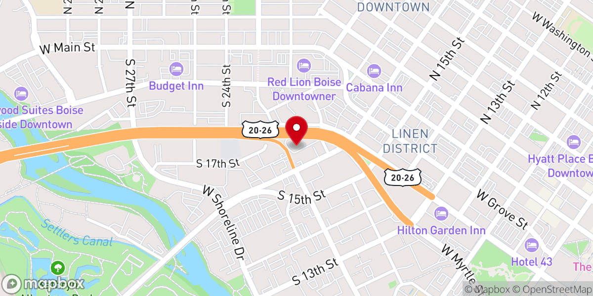 Map showing location of Interfaith Sanctuary