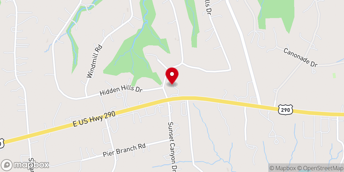 Map showing location of Sunset Canyon Baptist Church