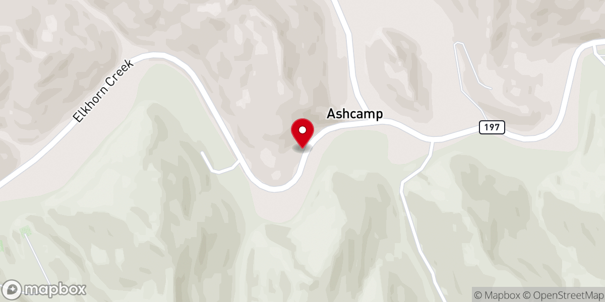 Map showing location of Ashcamp Church of Christ