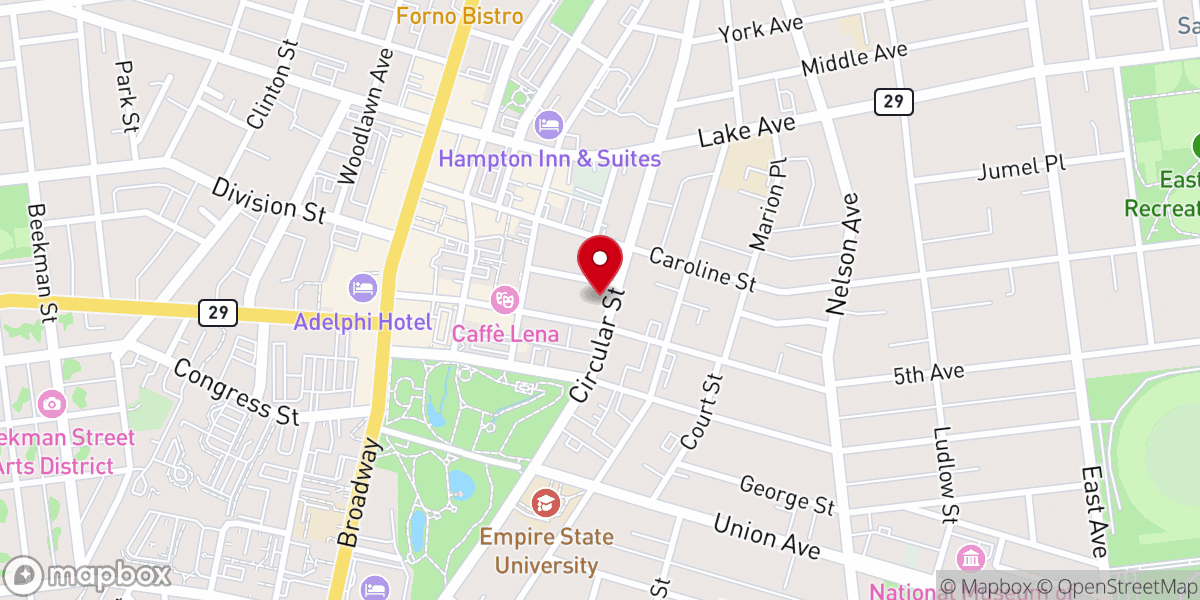 Map showing location of Christian Science Church