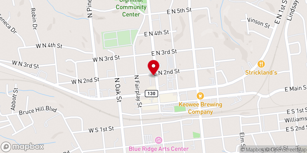 Map showing location of la roca oconee