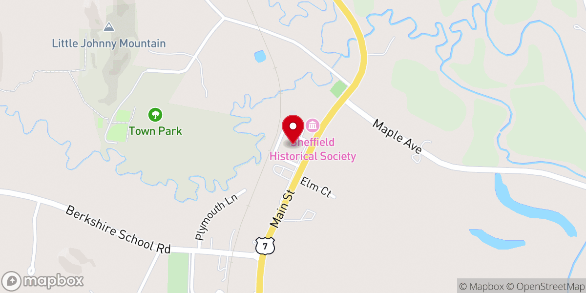 Map showing location of First Congregational Church, UCC