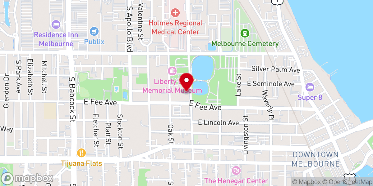 Map showing location of Our Lady of Lourdes Parish Hall