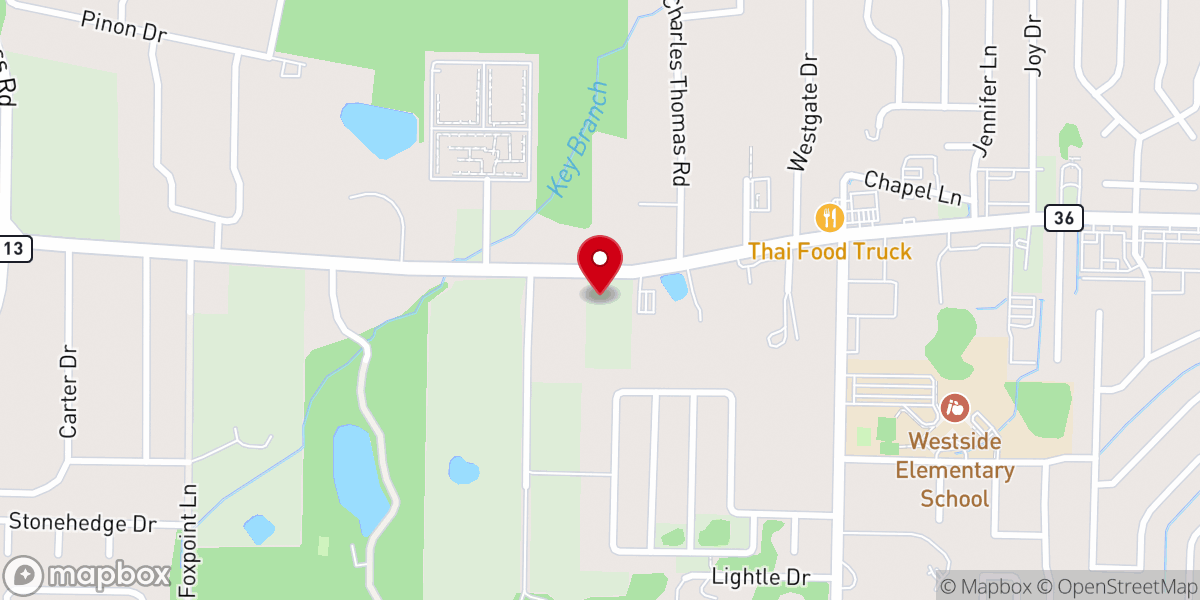 Map showing location of New Life Church Searcy