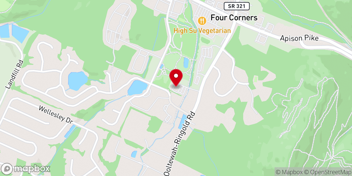 Map showing location of Collegedale Korean Seventh-day Adventist Church