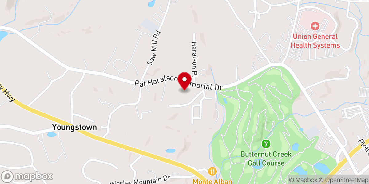 Map showing location of Fellowship of the Hills