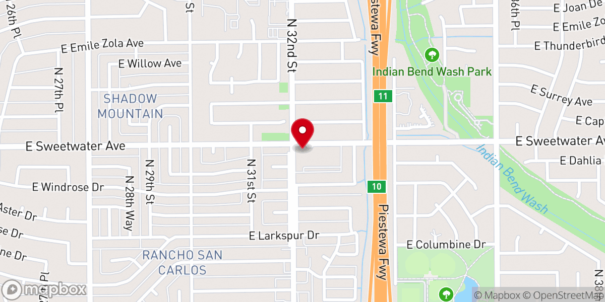 Map showing location of Cross in the Desert United Methodist Church