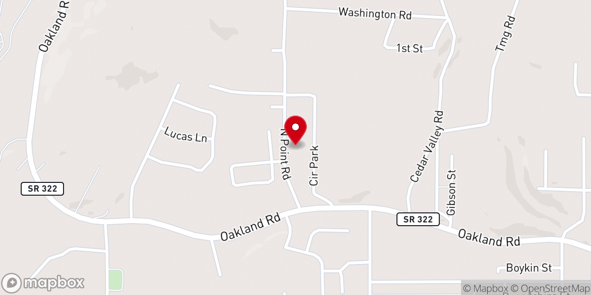 Map showing location of Outpost Mission Church