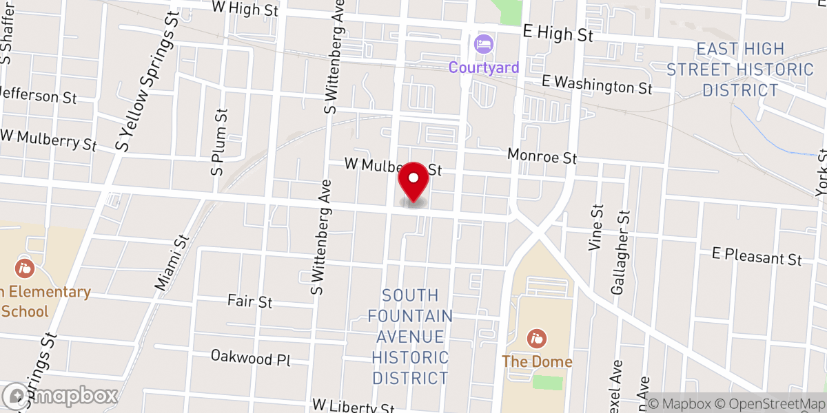 Map showing location of St John Missionary Baptist Church