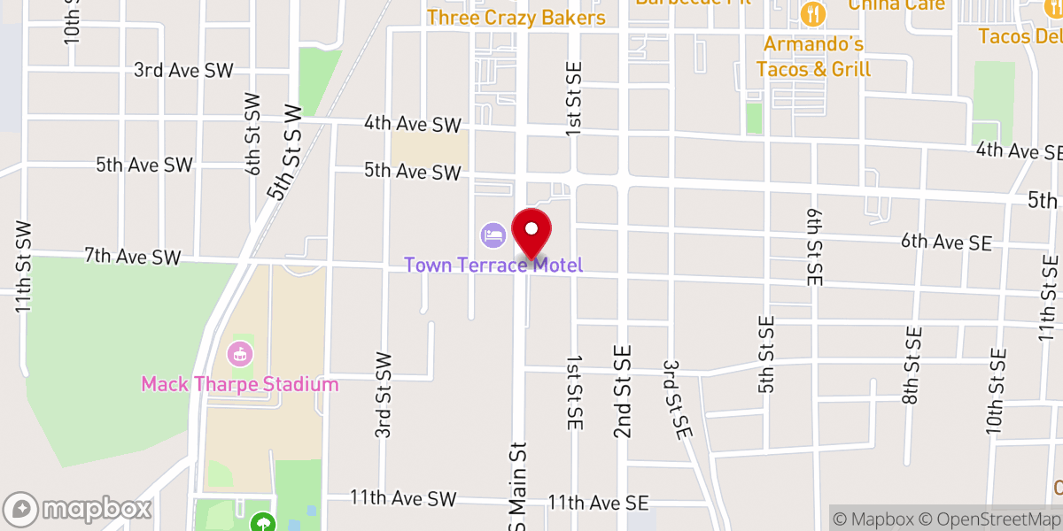 Map showing location of St. Mark's Anglican Church