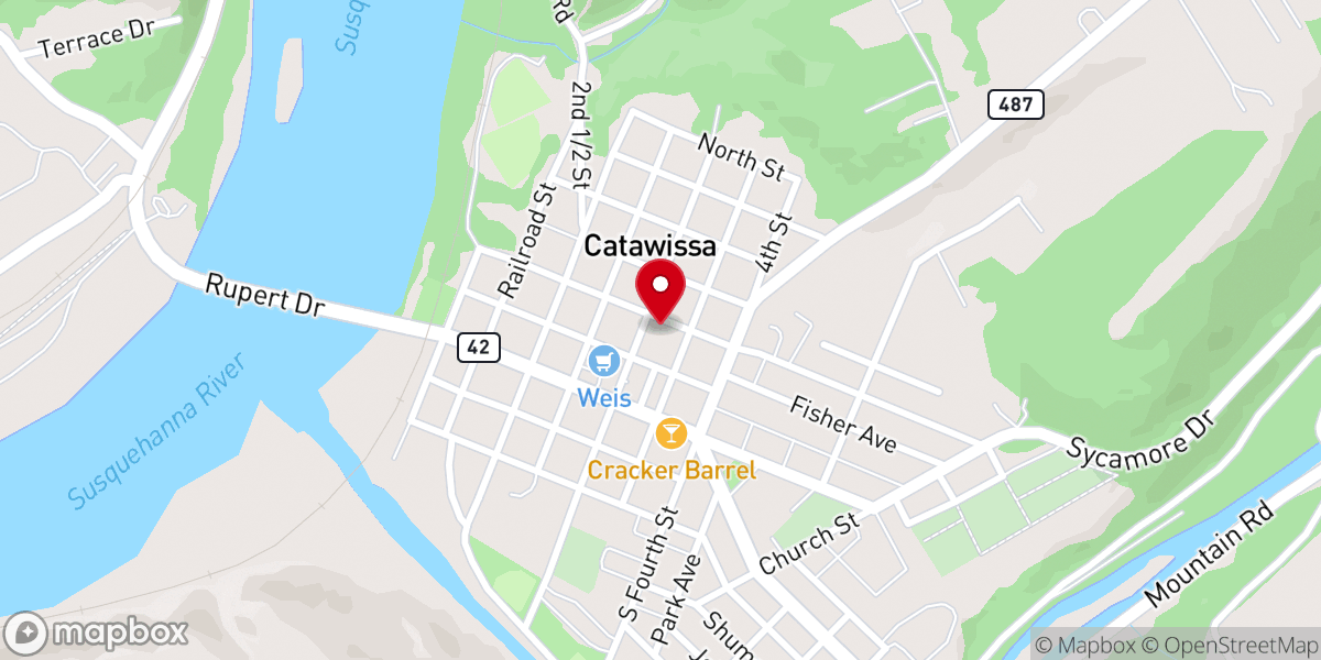 Map showing location of St. Johns Community Church