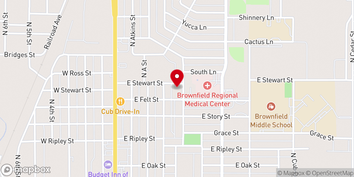 Map showing location of Immanuel Baptist Church