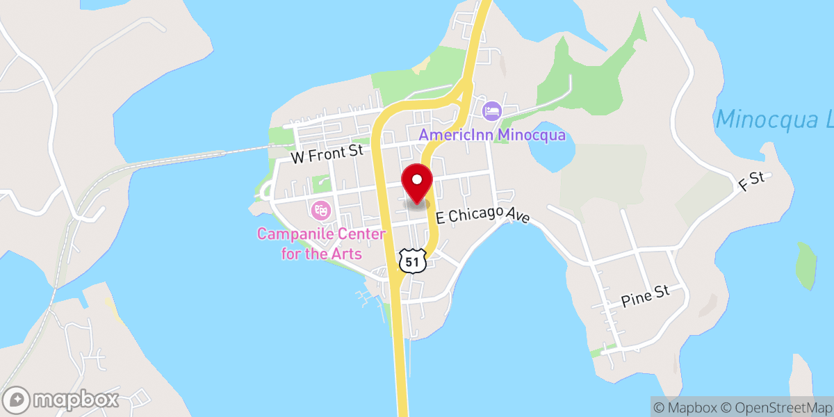 Map showing location of Church of the Pines