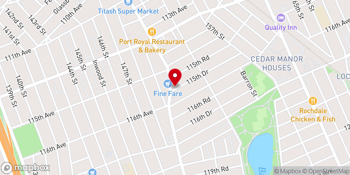 Map showing location of Faith Outreach Revival Center
