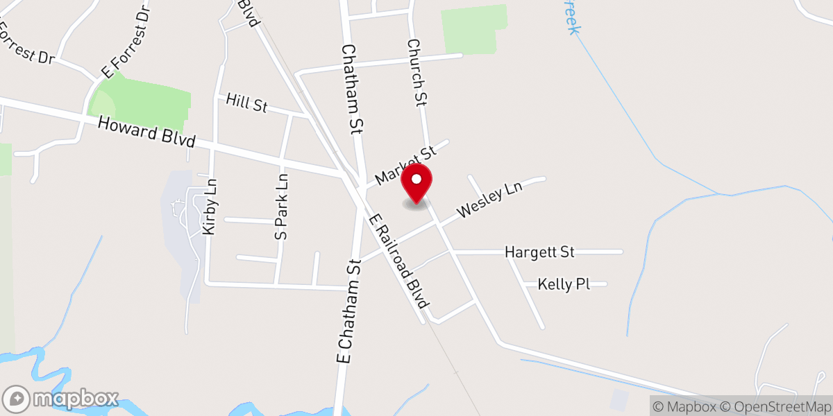 Map showing location of St James United Methodist Church