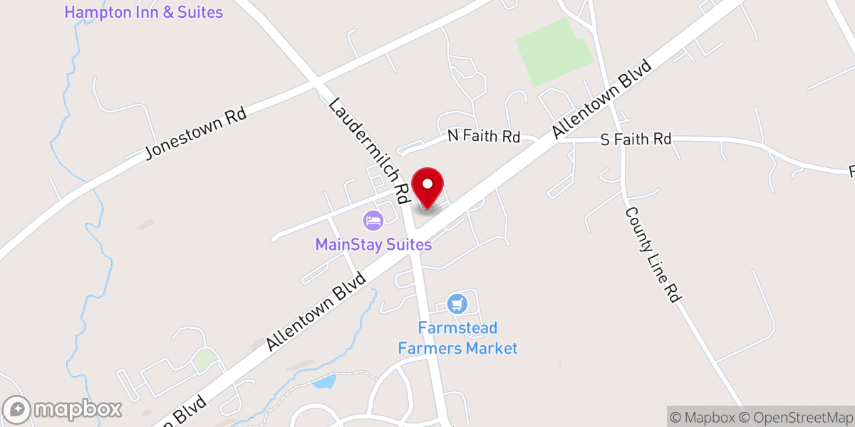 Map showing location of Hanover Church Historical Marker