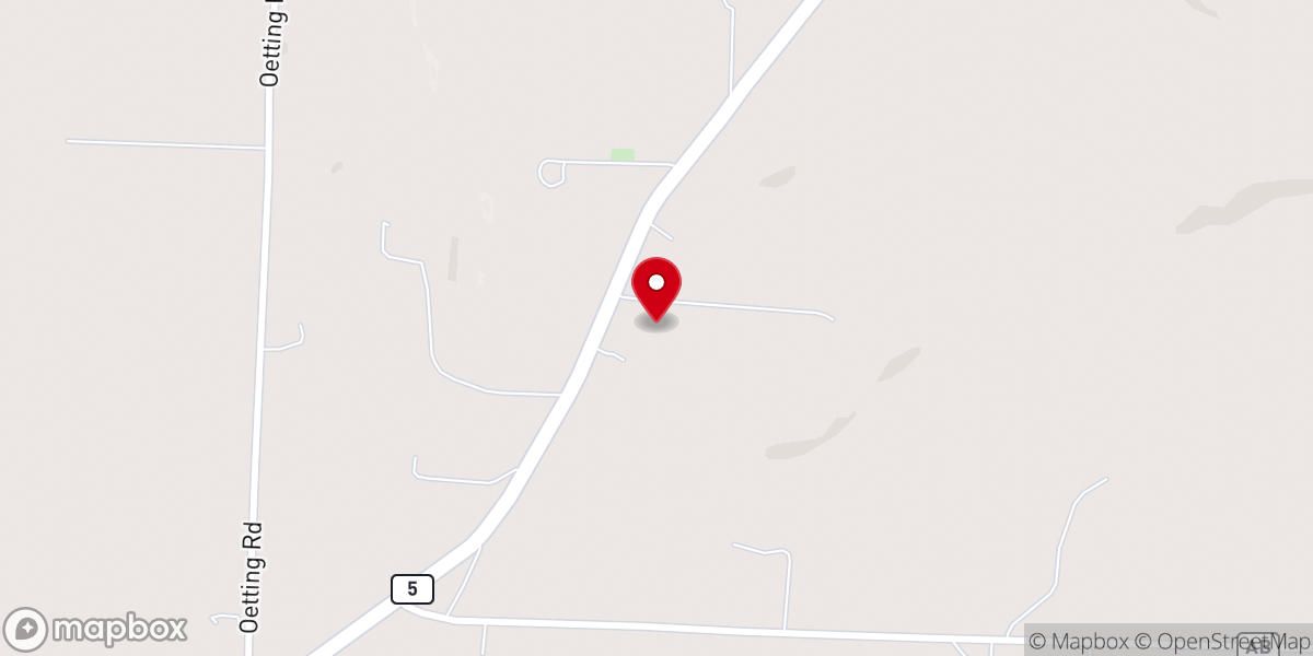 Map showing location of Wolf Creek Church