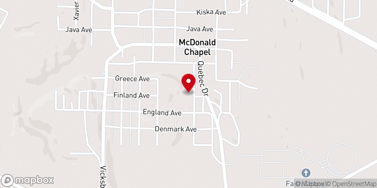 Map showing location of Morning Star Christian Church