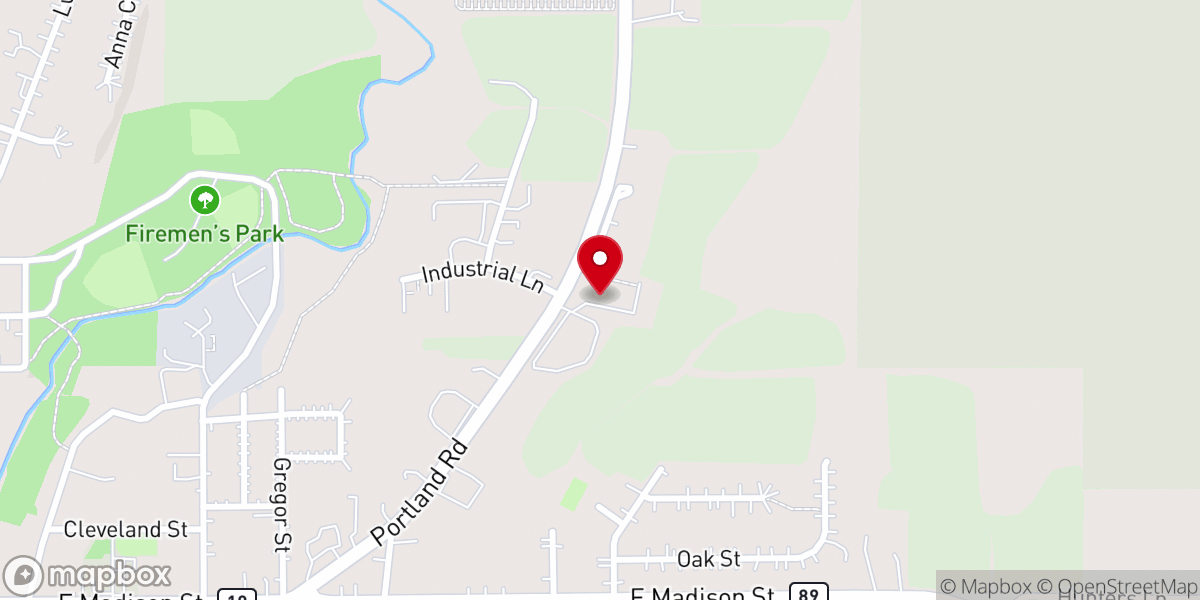 Map showing location of Cornerstone Church