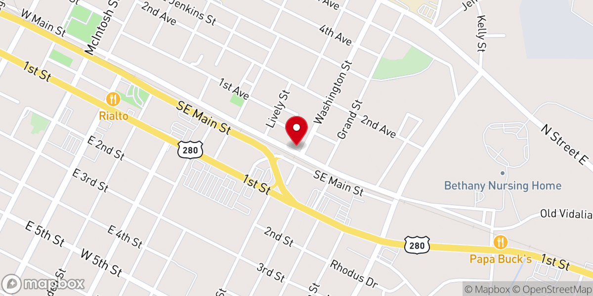 Map showing location of Word of Life Church