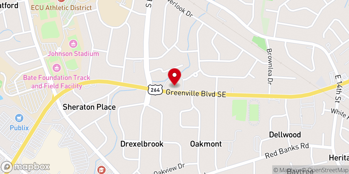 Map showing location of Hooker Memorial Christian Church