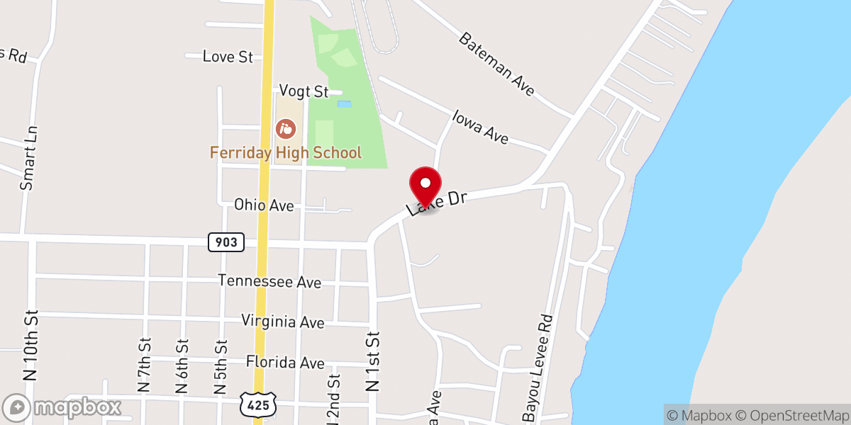 Map showing location of The Harvest Baptist Church
