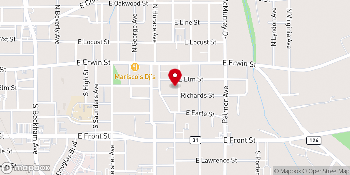 Map showing location of Saint Paul United Methodist Church