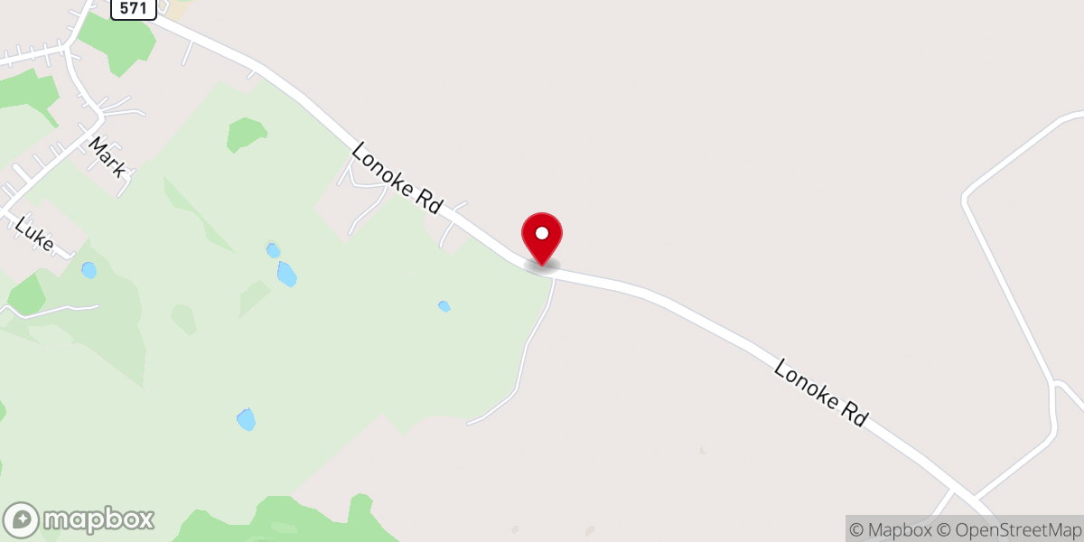 Map showing location of Woodsonville Baptist Church