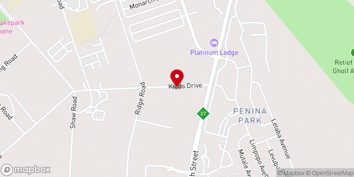 Map showing location of Agapé Christen Gemeente Polokwane