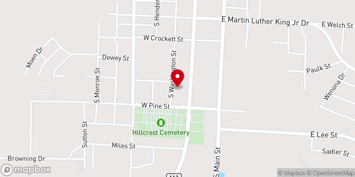 Map showing location of Jesus Christ Tabernacle of Deliverance Inc