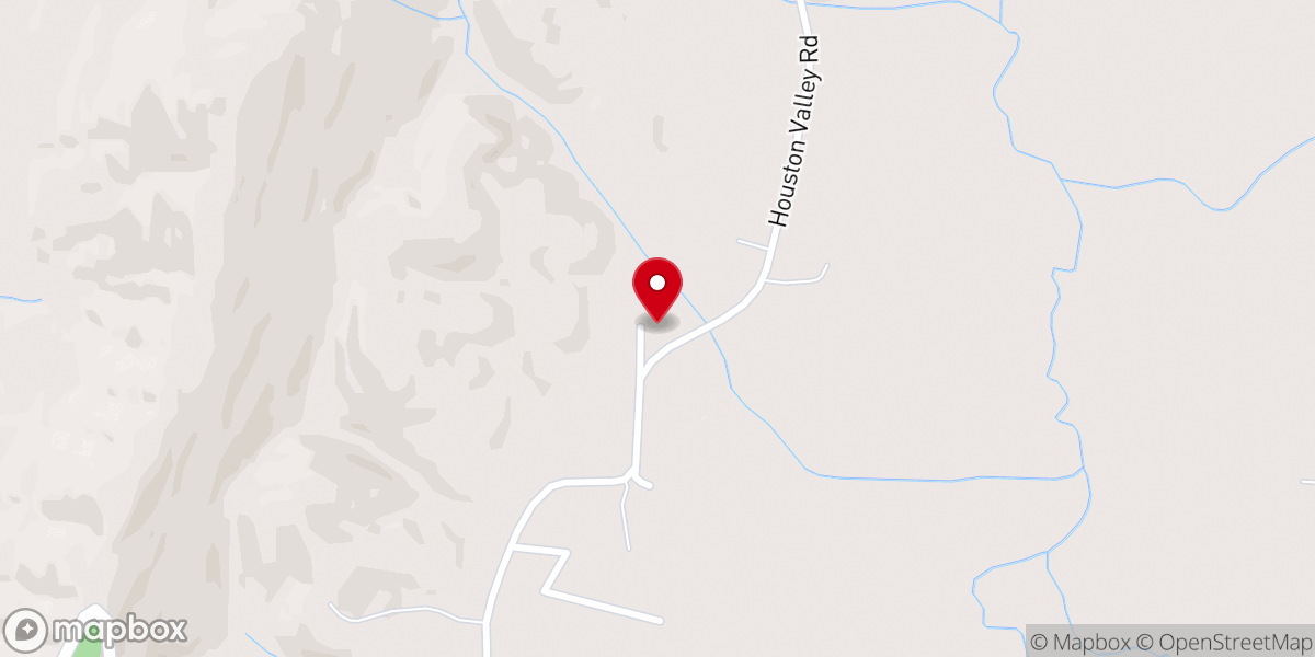 Map showing location of Hickory Grove Church