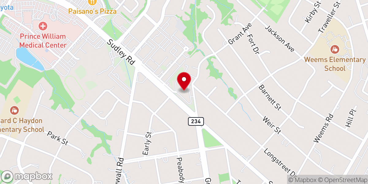 Map showing location of Saint Thomas United Methodist Church