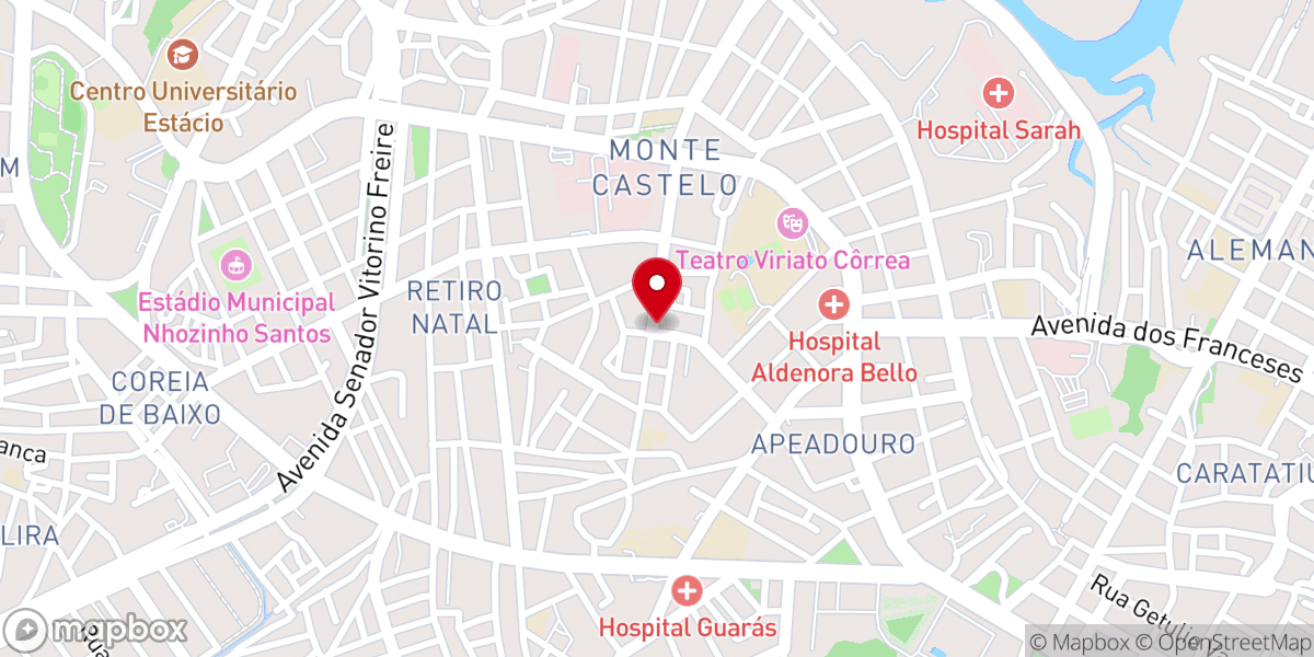 Map showing location of IEQ Sede Monte Castelo