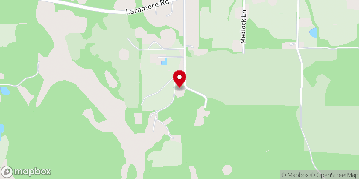 Map showing location of Hickory Level Church