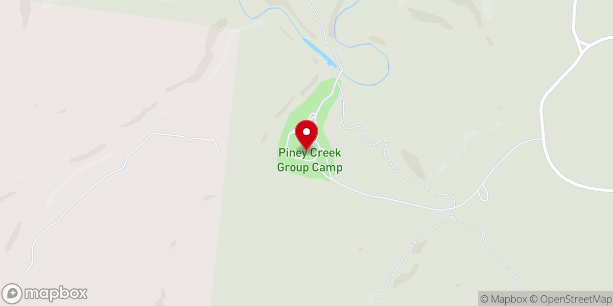 Map showing location of Fall Creek Falls Piney Creek Group Camp