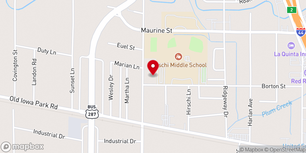 Map showing location of Liberty Baptist Church