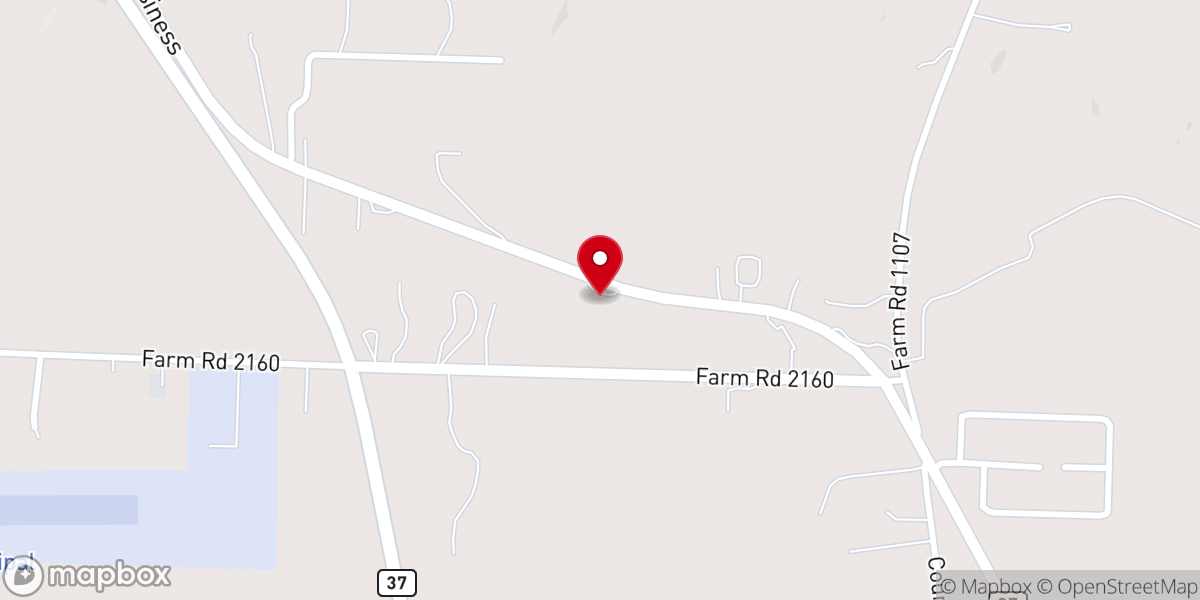 Map showing location of Cassville Church of the Nazarene