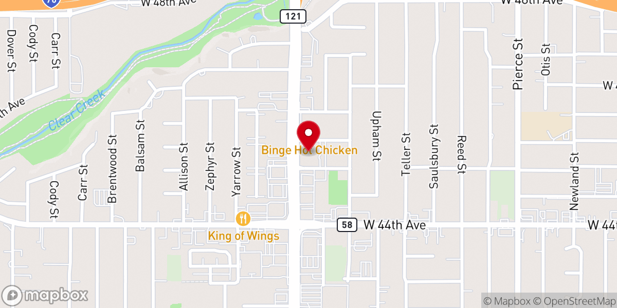 Map showing location of Highlands Lutheran Church