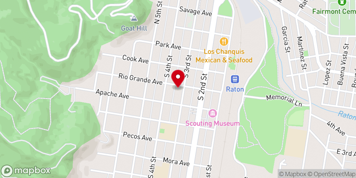 Map showing location of First Presbyterian Church