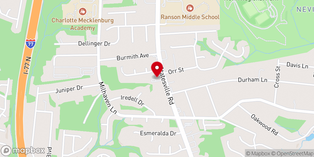 Map showing location of Love Fellowship Church CLT