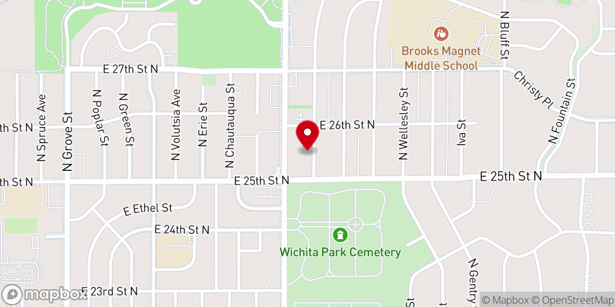 Map showing location of Mt Gilead Fellowship Hall