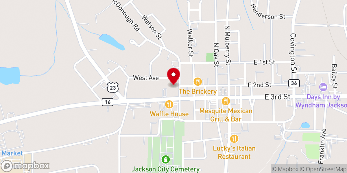 Map showing location of The Carmichael House