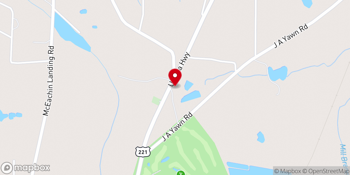 Map showing location of Big Bethel Church