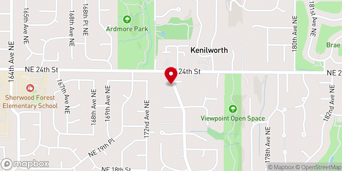 Map showing location of Creekside Covenant Church