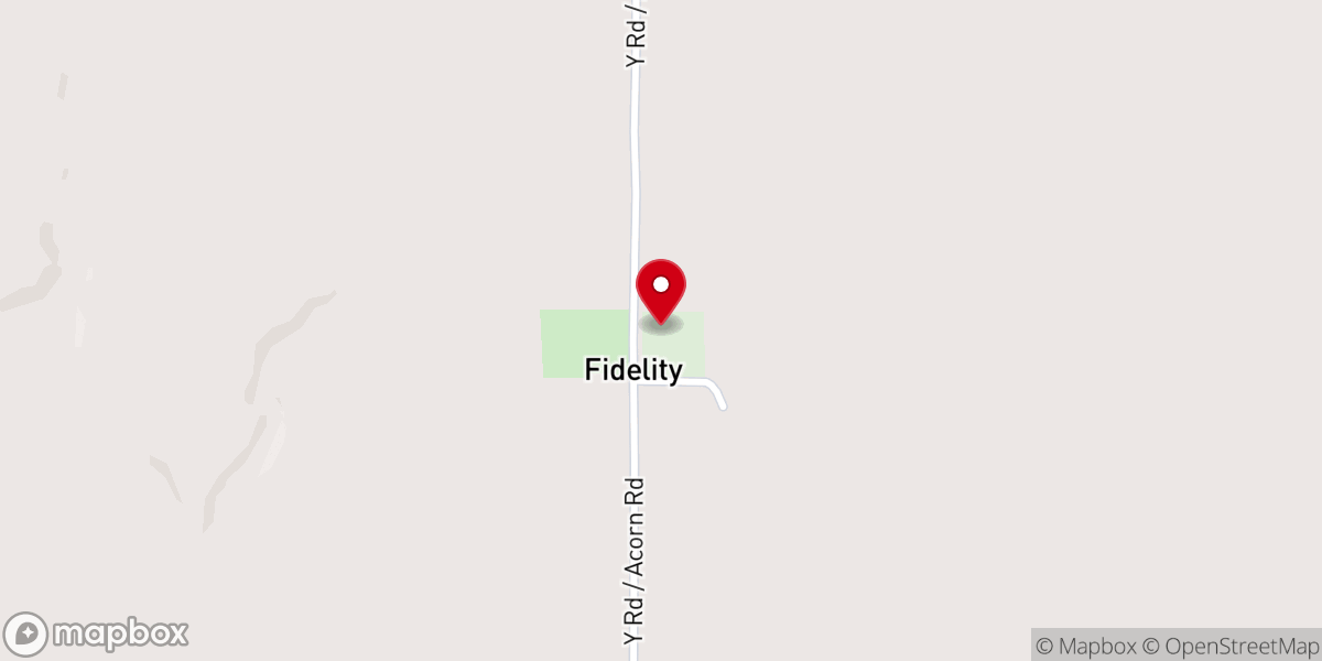 Map showing location of St. Augustine Catholic Church, Fidelity