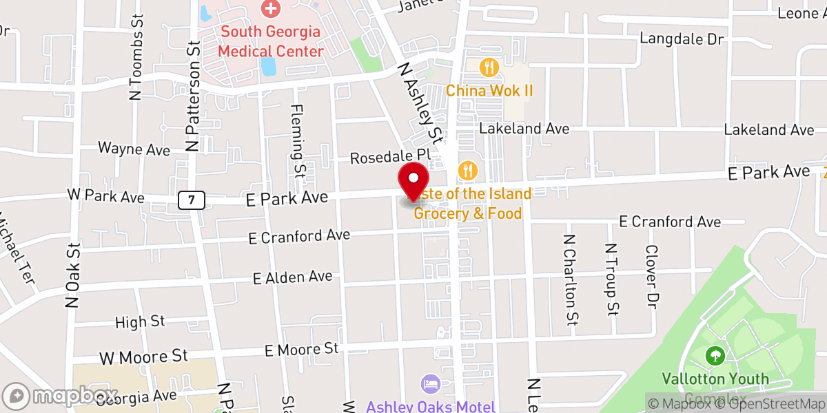 Map showing location of Grace Bible Church